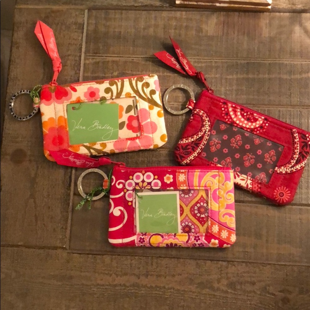 3 NWT Vera Bradley Zip ID Wallets!